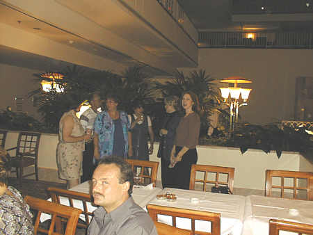 Joyce McKinney's husband foreground, Sally (Patterson) Pemberton, Debra (Hammond) Jones, Becky (Sewell) Taylor, Kerry (Stevenson) Driskel, and Melissa (Walker) Brown in Background